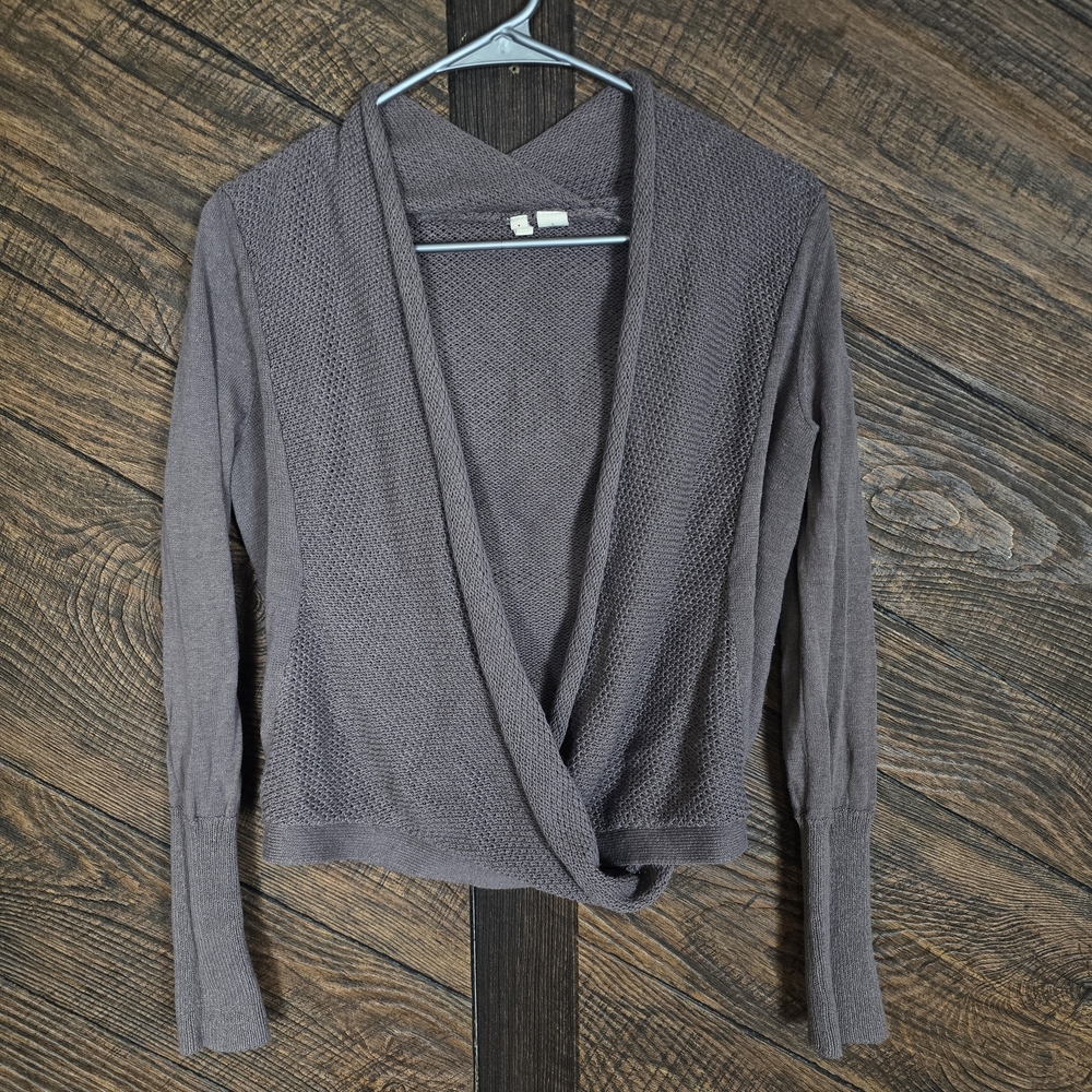 Moth By Anthropologie Brown Textured Knit Sweater Small Boho